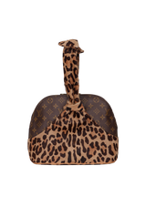 X AZZEDINE ALAÏA VINTAGE MONOGRAM LEOPARD ALMA