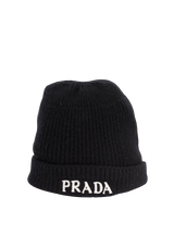 LOGO RIB KNIT BEANIE