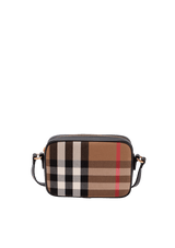 SMALL VINTAGE CHECK CAMERA BAG