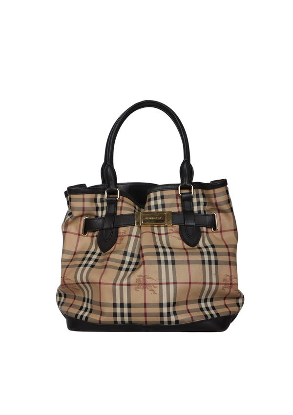 HAYMARKET CHECK BELTED BAG