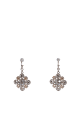 CC CRYSTAL FLOWER EARRINGS