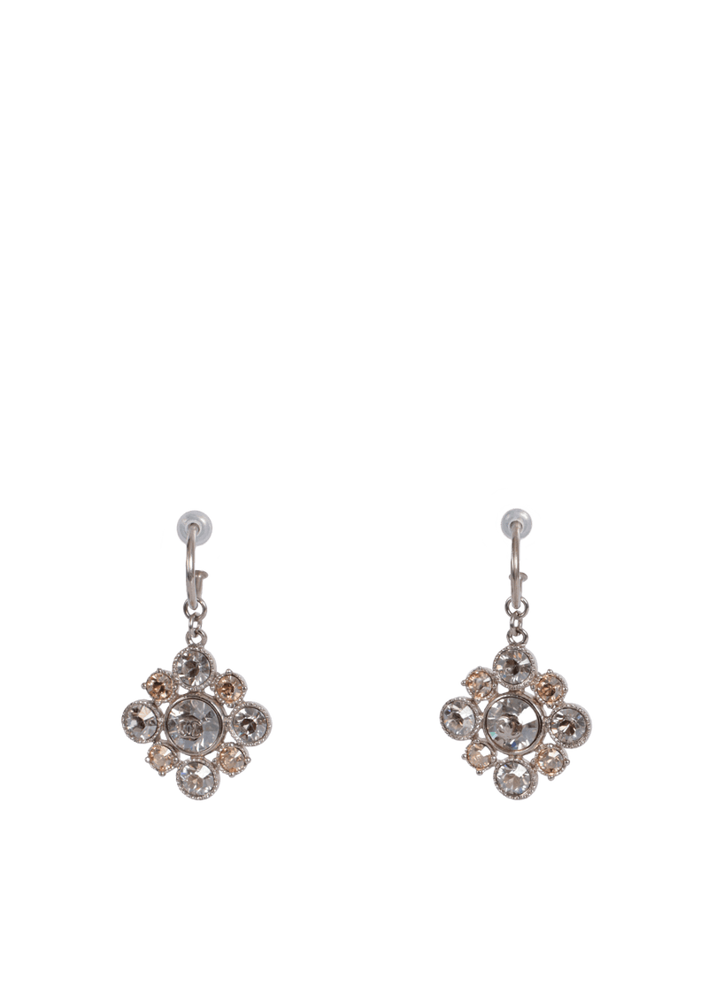 CC CRYSTAL FLOWER EARRINGS