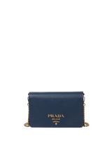 SAFFIANO CHAIN FLAP BAG