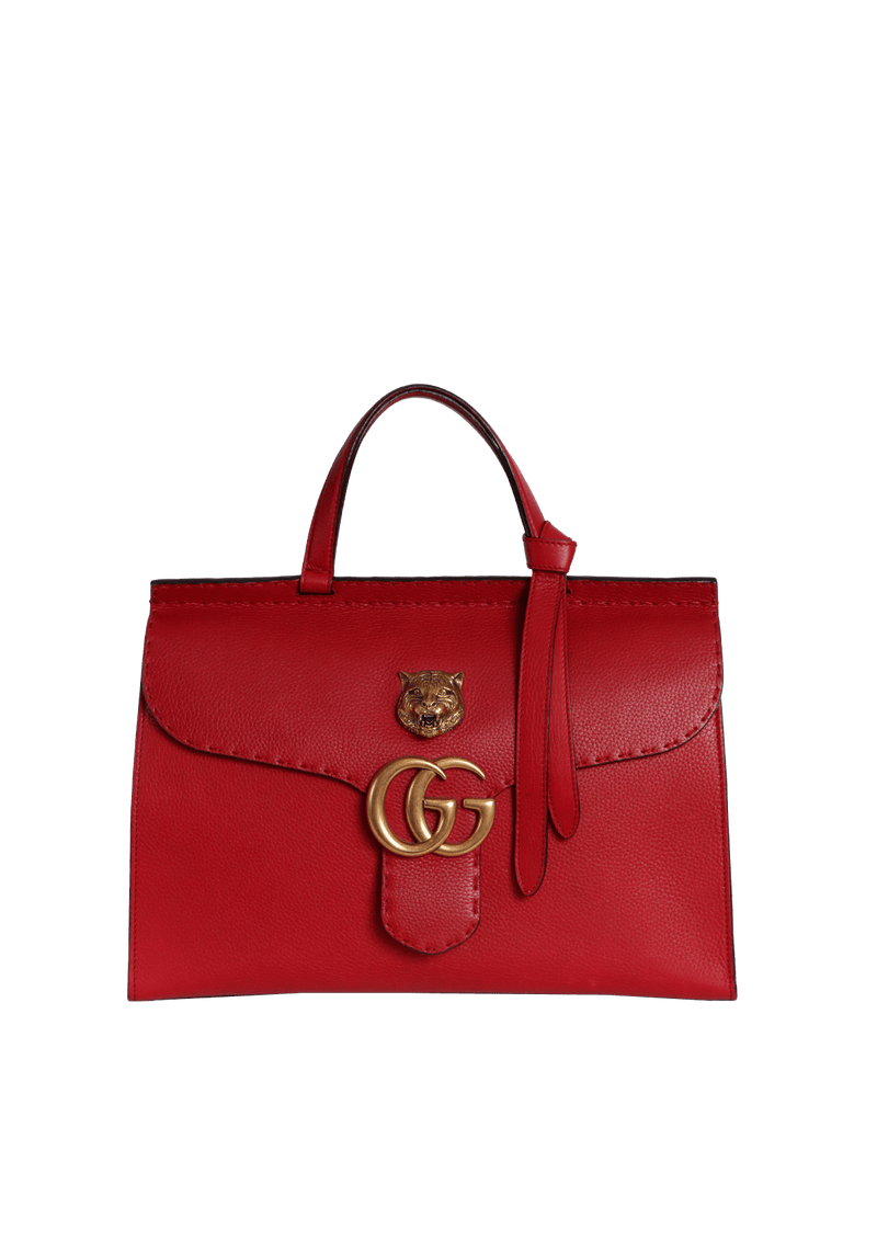 GG MARMONT ANIMALIER TOP HANDLE BAG