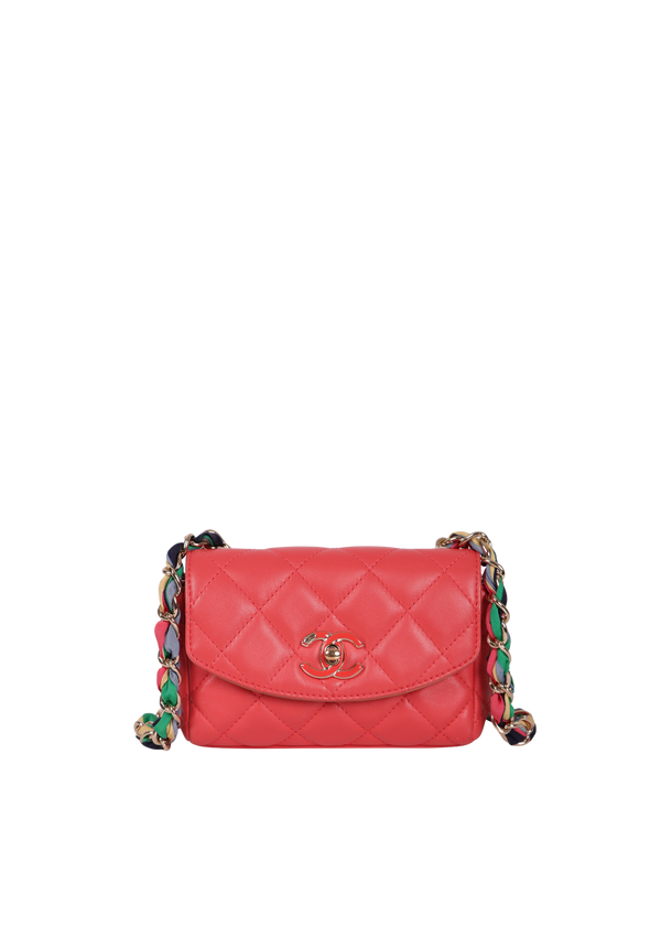 RIBBON CHAIN FLAP BAG