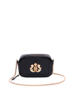 BOLSA DANCE EM COURO LIZARD PRETO OURO