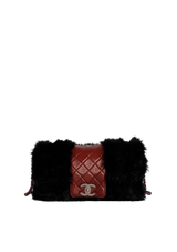 FAUX FUR FLAP BAG
