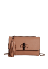 LADY TASSEL BAMBOO FLAP BAG