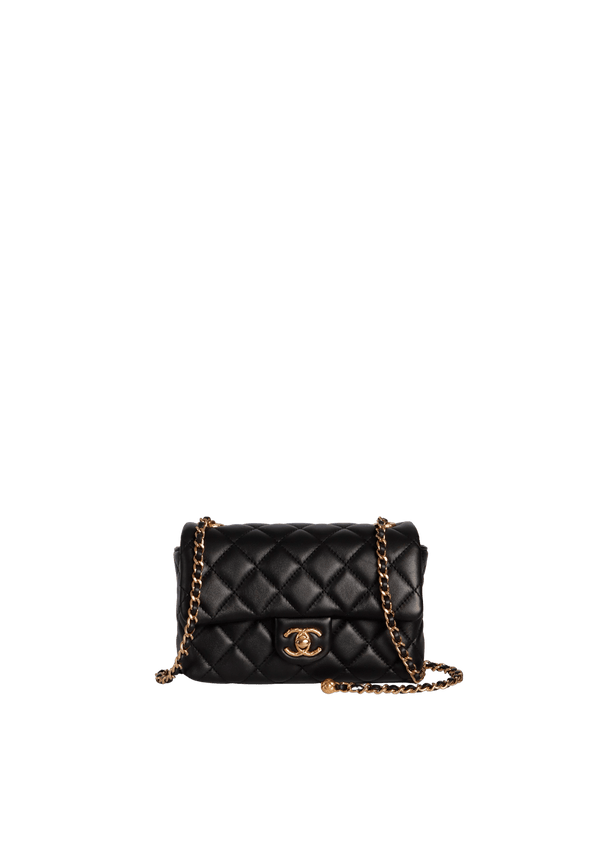 CC QUILTED MINI FLAP BAG