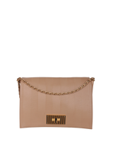 STRIPED PEQUIN CLAUDIA LARGE FLAP BAG