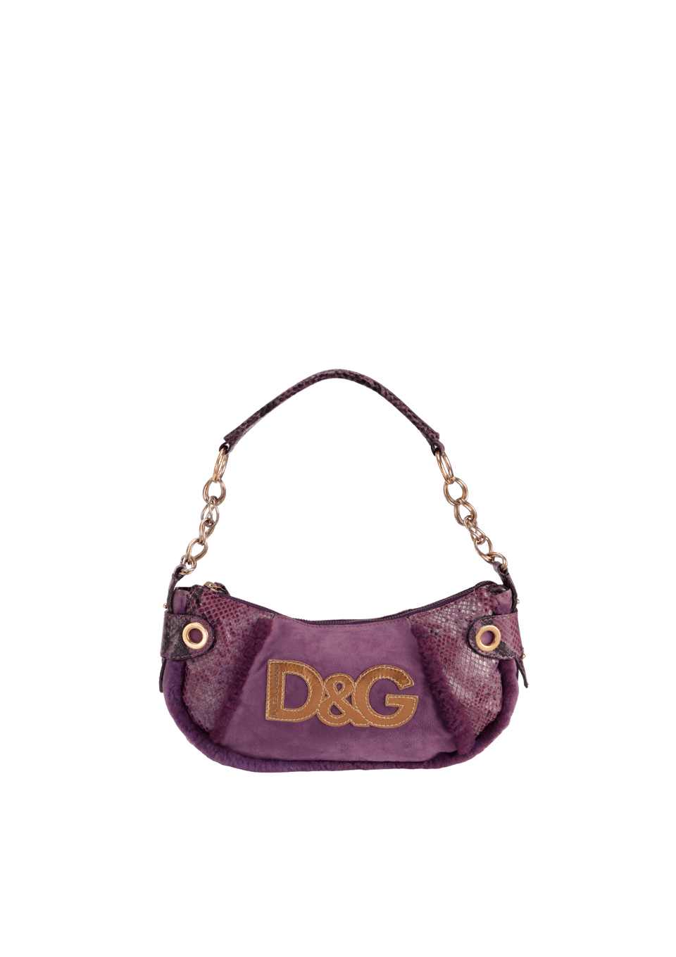 BOLSA DOLCE & GABBANA VINTAGE FUR D&G SHOULDER BAG ROXO ORIGINAL BOLSA DOLCE & GABBANA VINTAGE FUR D&G SHOULDER BAG ROXO ORIGINAL
