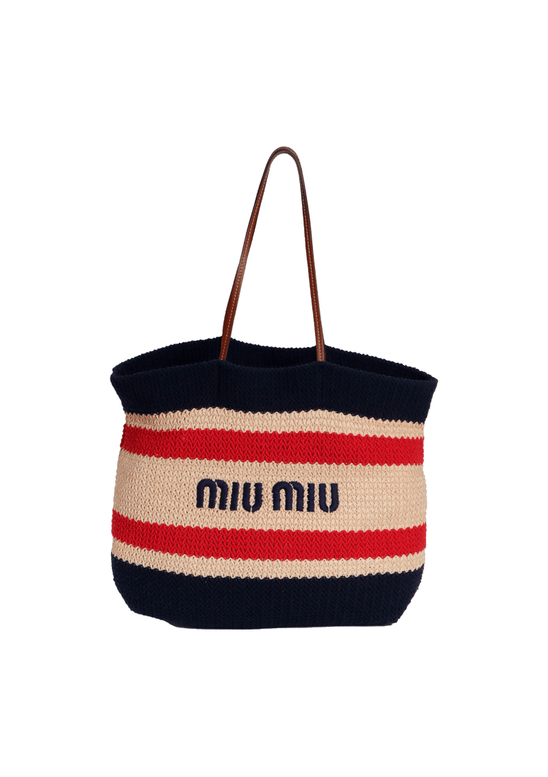 WOVEN LOGO SHOPPER TOTE