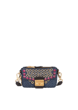 DENIM BIKER CROSSOBODY BAG