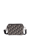 OBLIQUE ZIPPED POUCH W/ STRAP