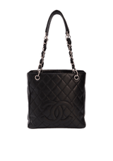 PETITE TIMELESS SHOPPING TOTE CAVIAR
