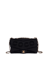 JUMBO COCO DENIM FLAP BAG