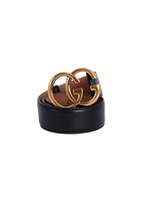 CINTO GUCCI DOUBLE G LOGO BELT PRETO 85 ORIGINAL