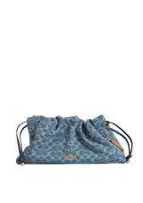 LARGE DENIM FAYE SHOULDER BAG