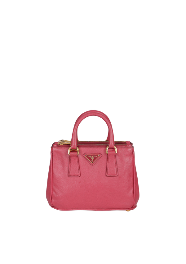 MINI SAFFIANO LUX DOUBLE ZIP GALLERIA