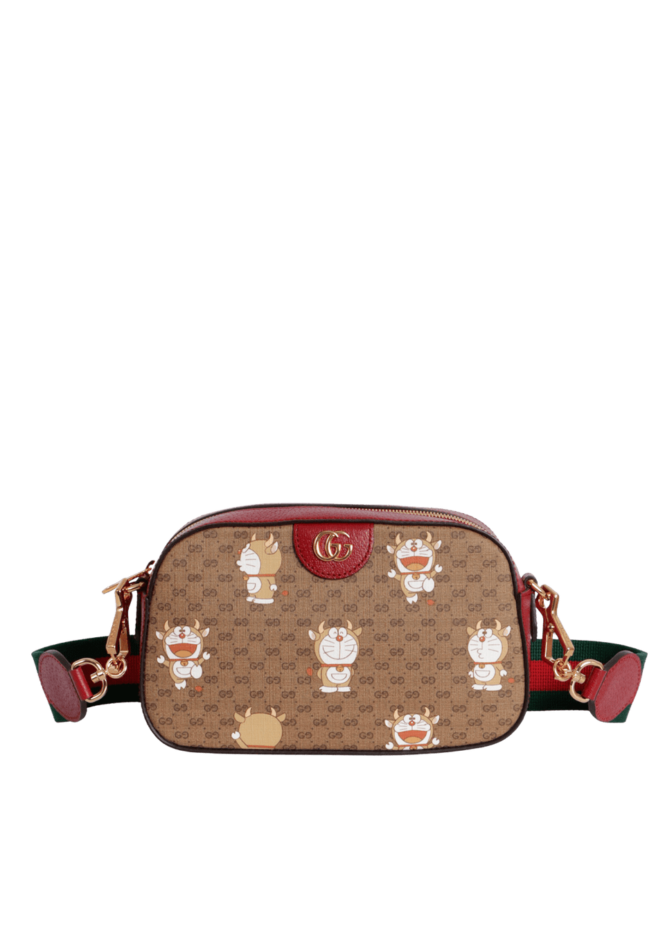 BOLSA GUCCI X DORAEMON GG SUPREME CAMERA BAG VERMELHO ORIGINAL