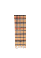 CASHMERE HOUSE CHECK FRINGE SCARF