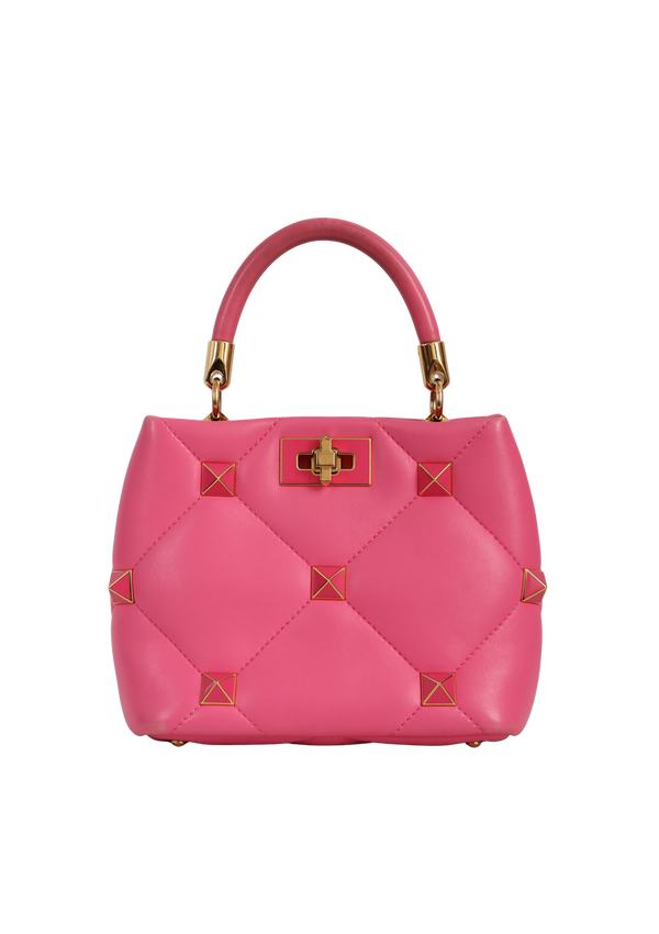 ROMAN STUD TOP HANDLE BAG