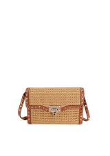 RAFFIA SMALL ROCKSTUD SHOULDER BAG