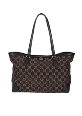 MEDIUM GG DENIM OPHIDIA SHOPPING TOTE