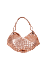 METALLIC INTRECCIATO HOBO BAG