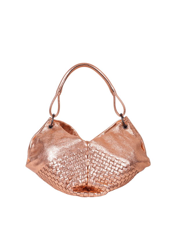 METALLIC INTRECCIATO HOBO BAG