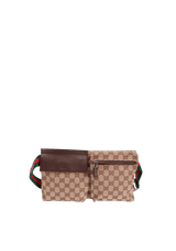 GG CANVAS DOUBLE BELT BAG
