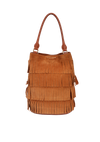 SUEDE FRINGE BUCKET BAG