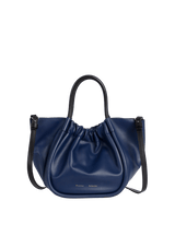 LEATHER RUCHED TOTE