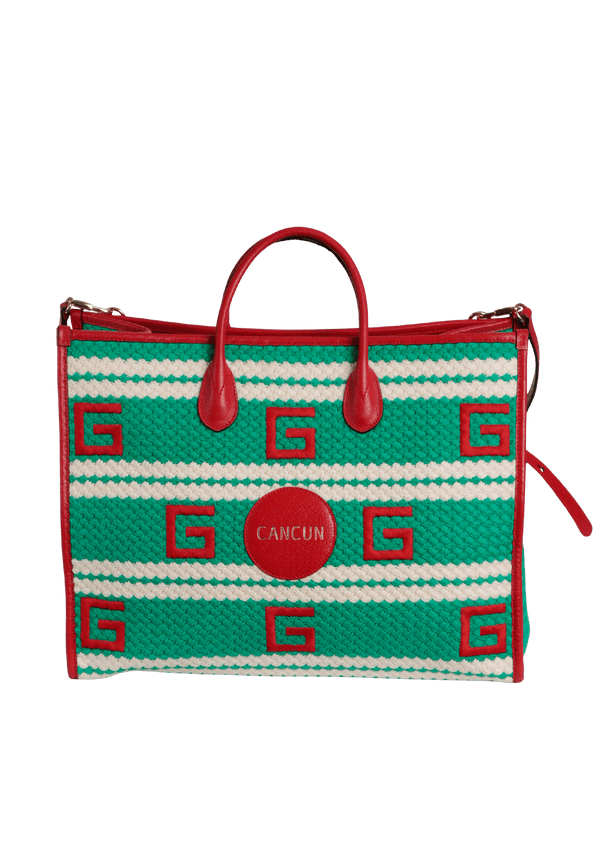 SQUARE G CANCUN STRIPED TOTE