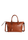 GLACE CALF EMBOSSED LOGO TOTE