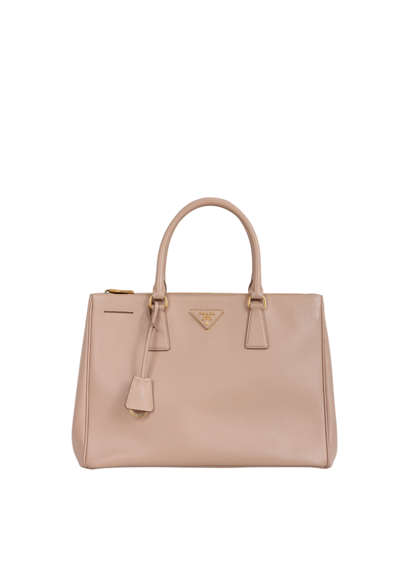 LARGE SAFFIANO LUX DOUBLE ZIP GALLERIA