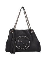 STUDDED SOHO TOTE BAG
