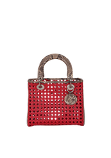 PYTHON-TRIMMED LADY DIOR