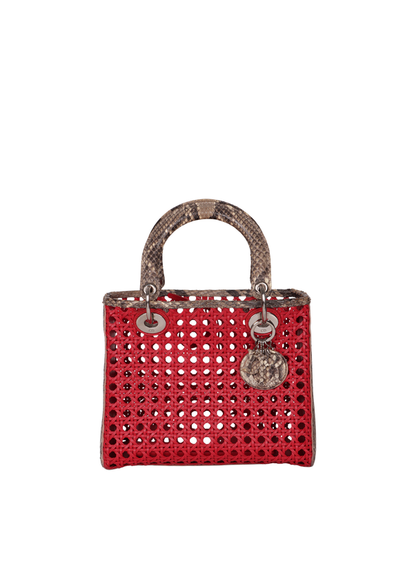 PYTHON-TRIMMED LADY DIOR