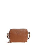 SAFFIANO LUX DOUBLE ZIP CROSSBODY BAG