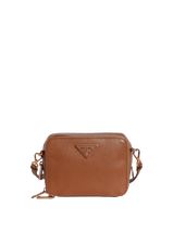 SAFFIANO LUX DOUBLE ZIP CROSSBODY BAG