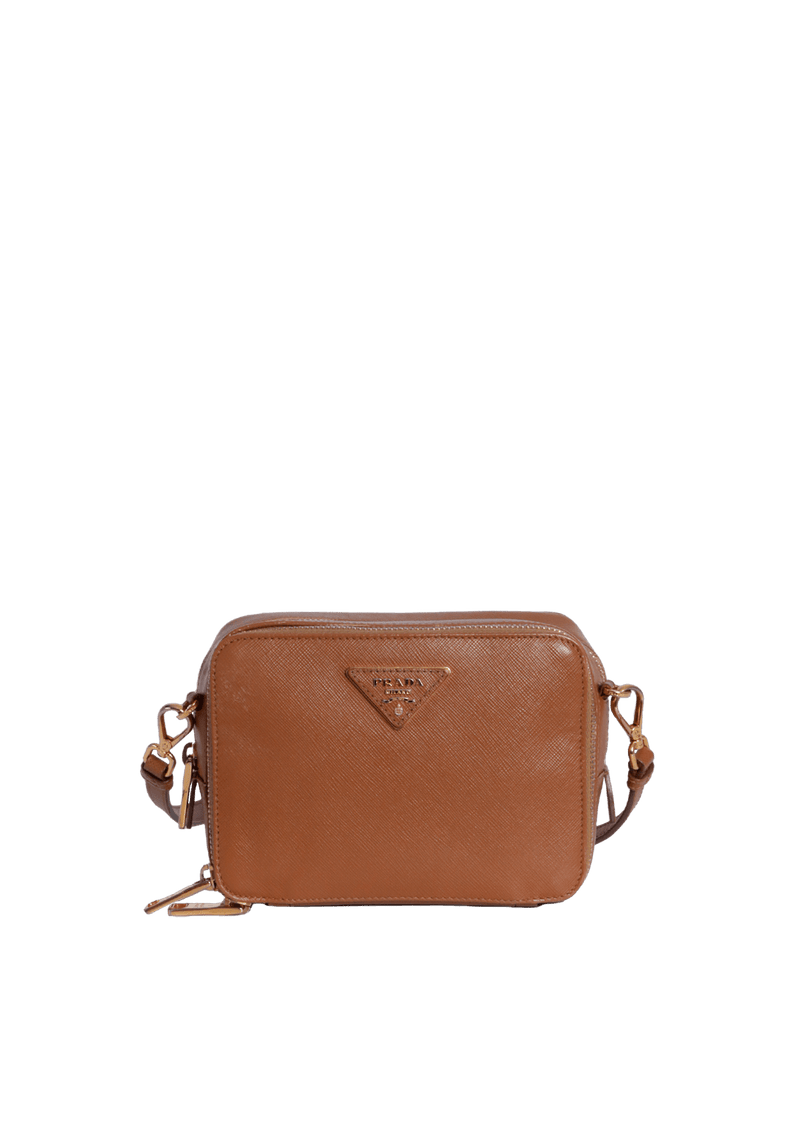 SAFFIANO LUX DOUBLE ZIP CROSSBODY BAG