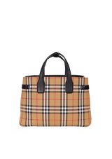 MEDIUM VINTAGE CHECK BANNER TOTE