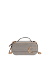 CROCODILE EMBOSSED MINI C VANITY BAG