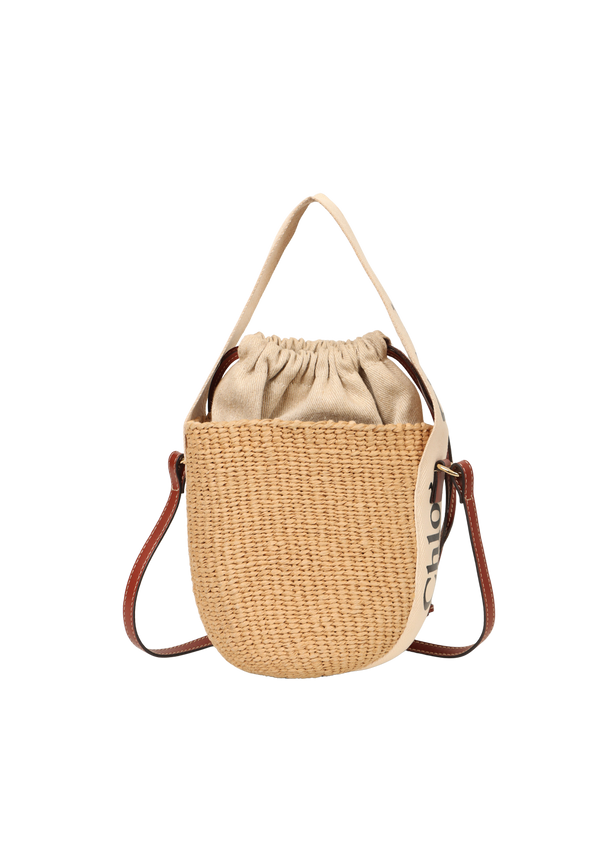 SMALL WOODY BASKET BUCKET BAG
