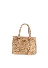 MINI CRYSTAL GALLERIA DOUBLE ZIP TOTE