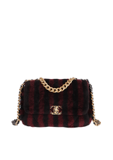 SHEARLING STRIPE MEDIUM 19 FLAP BAG
