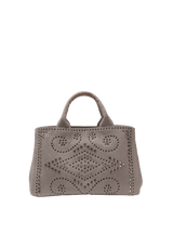 DENIM CRYSTAL STUDDED TOTE BAG