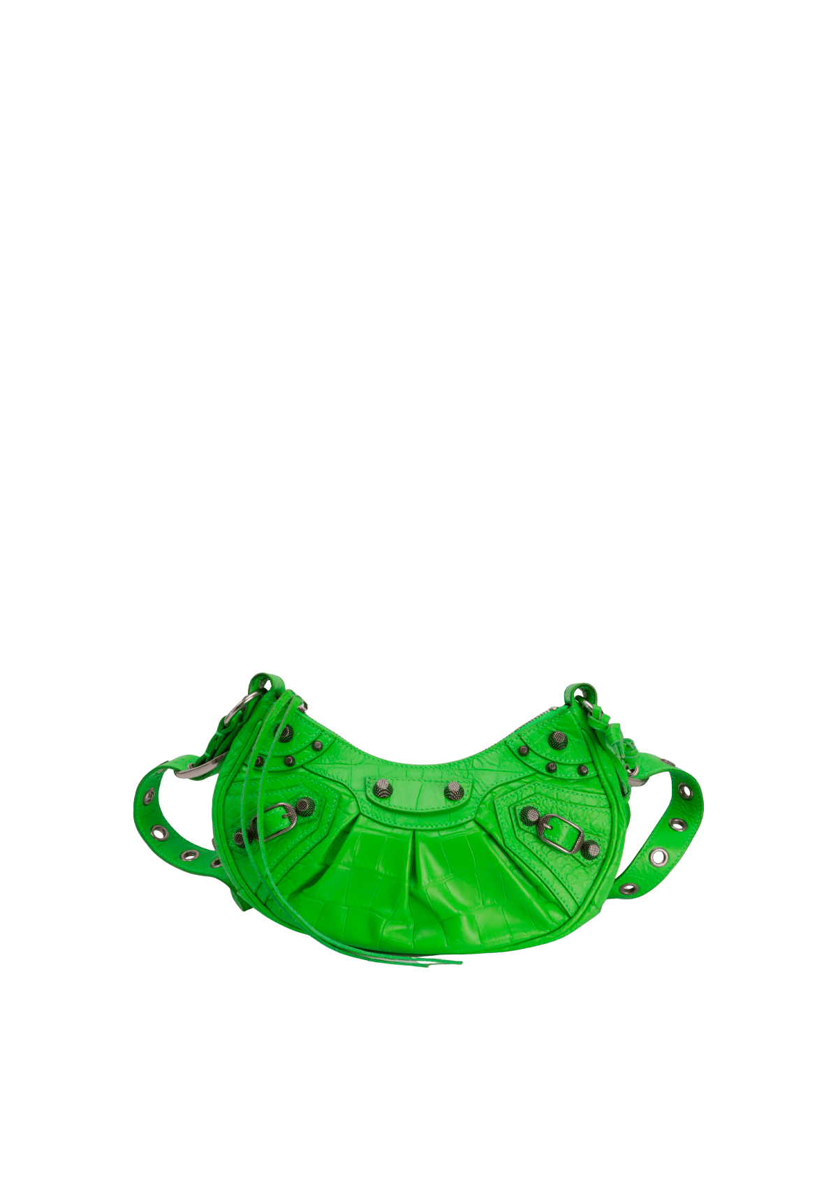 BOLSA BALENCIAGA LE CAGOLE XS CROCODILE EMBOSSED VERDE ORIGINAL