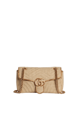 SMALL GG MARMONT RAFFIA BAG